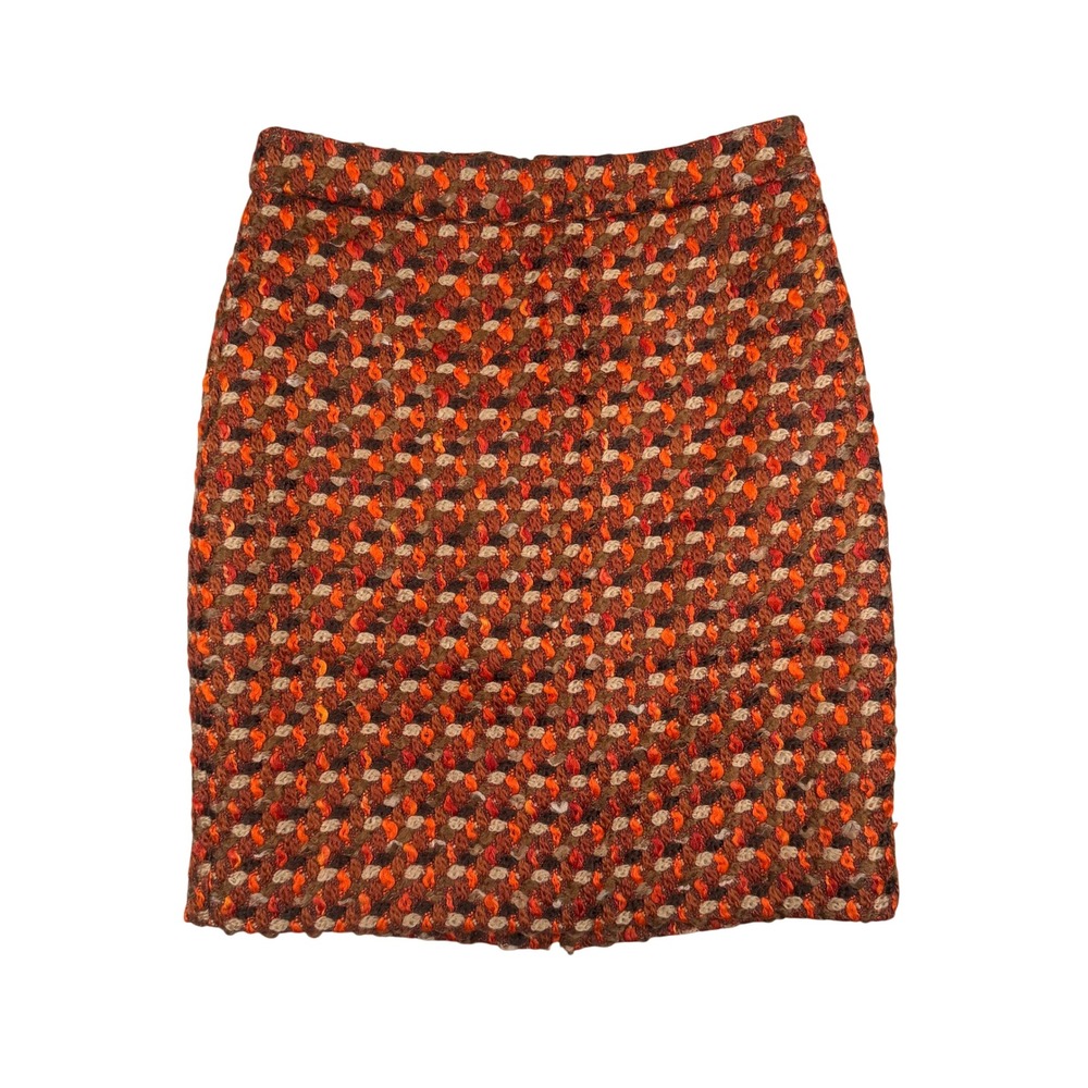 Kate Spade New York Skirt The Rules Mini Skirt 2 Women Orange Brown Tweed
